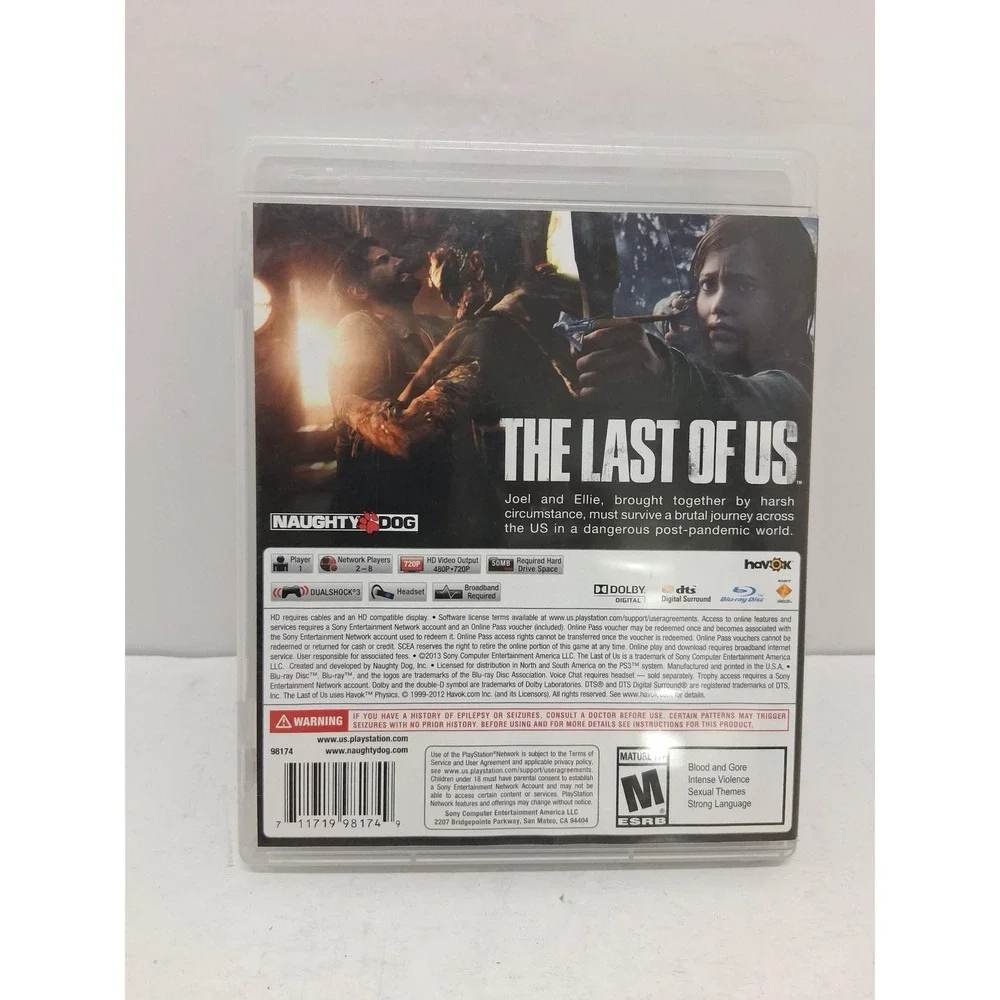 The Last of Us Sony PlayStation 3 PS3 Game Naughty Dog 2013 Complete CIB